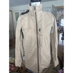 Madewell Jacket Womens XS Tan Fleet Utility Full Zip Ladies Outdoors Casual